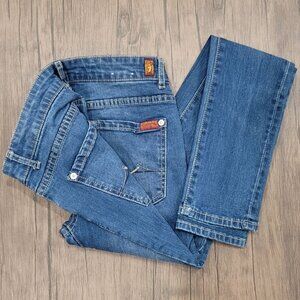 7 For All Mankind ✦ The Skinny Blue Wash Jeans ✦ Teen Sz 14 Stretch Denim NWT